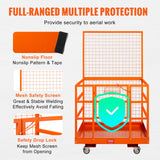 Beds & Bed Frames: VEVOR Forklift Safety Cage Work Platform 43X45in 1400lbs w/ Wheels for Aerial