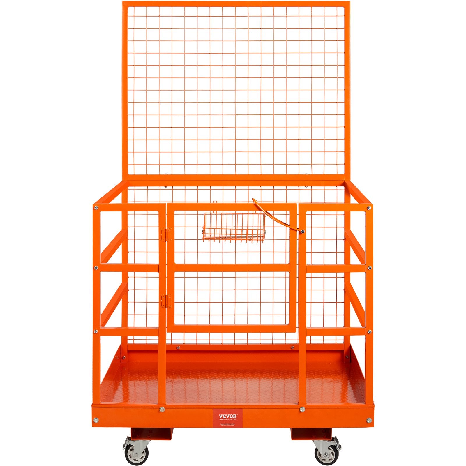 Beds & Bed Frames: VEVOR Forklift Safety Cage Work Platform 43X45in 1400lbs w/ Wheels for Aerial