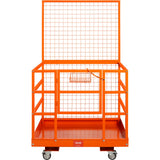 Beds & Bed Frames: VEVOR Forklift Safety Cage Work Platform 43X45in 1400lbs w/ Wheels for Aerial