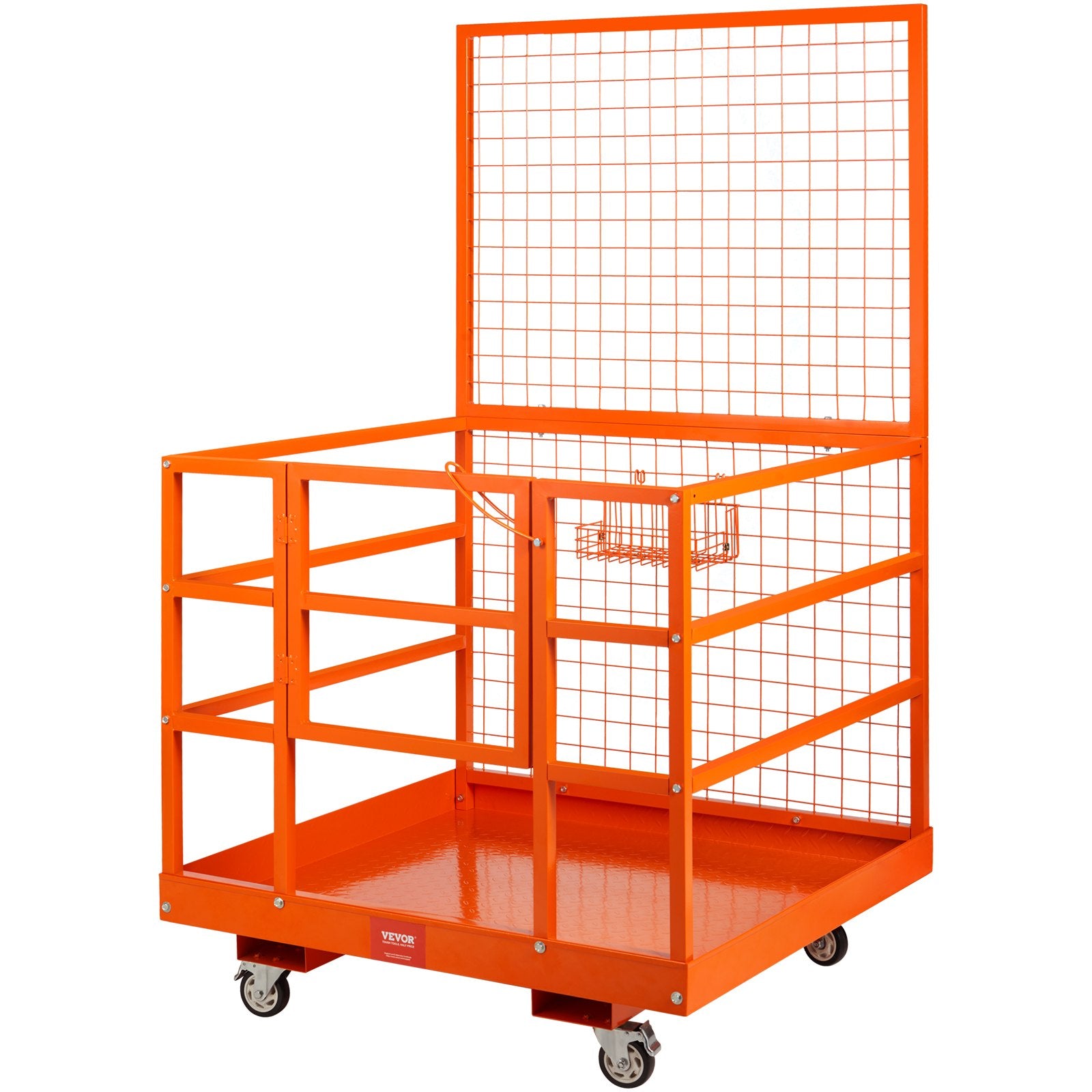 Beds & Bed Frames: VEVOR Forklift Safety Cage Work Platform 43X45in 1400lbs w/ Wheels for Aerial