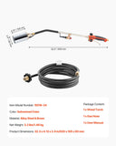 Camping Appliances: VEVOR Propane Weed Torch Burner Ice Snow Melter 2400000 BTU 3 m Hose Portable