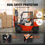 Automotive Parts: VEVOR Universal Forklift Seat, Fold Down Tractor Seat with Adjustable Angle Back, Micro Switch and Retractable Seatbelt, 16-34 cm Slot Forklift Seat for Tractor Loader Excavator