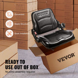 Automotive Parts: VEVOR Universal Forklift Seat, Fold Down Tractor Seat with Adjustable Angle Back, Micro Switch and Retractable Seatbelt, 16-34 cm Slot Forklift Seat for Tractor Loader Excavator