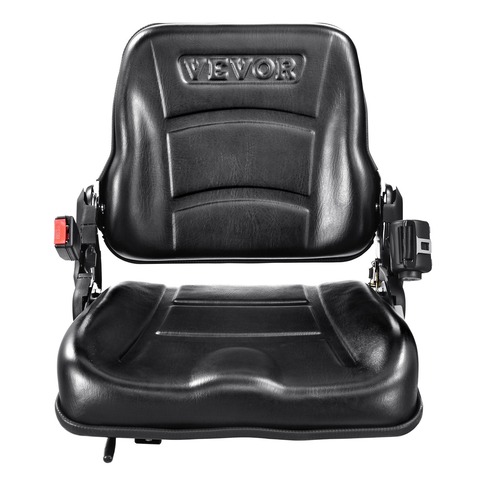 Automotive Parts: VEVOR Universal Forklift Seat, Fold Down Tractor Seat with Adjustable Angle Back, Micro Switch and Retractable Seatbelt, 16-34 cm Slot Forklift Seat for Tractor Loader Excavator