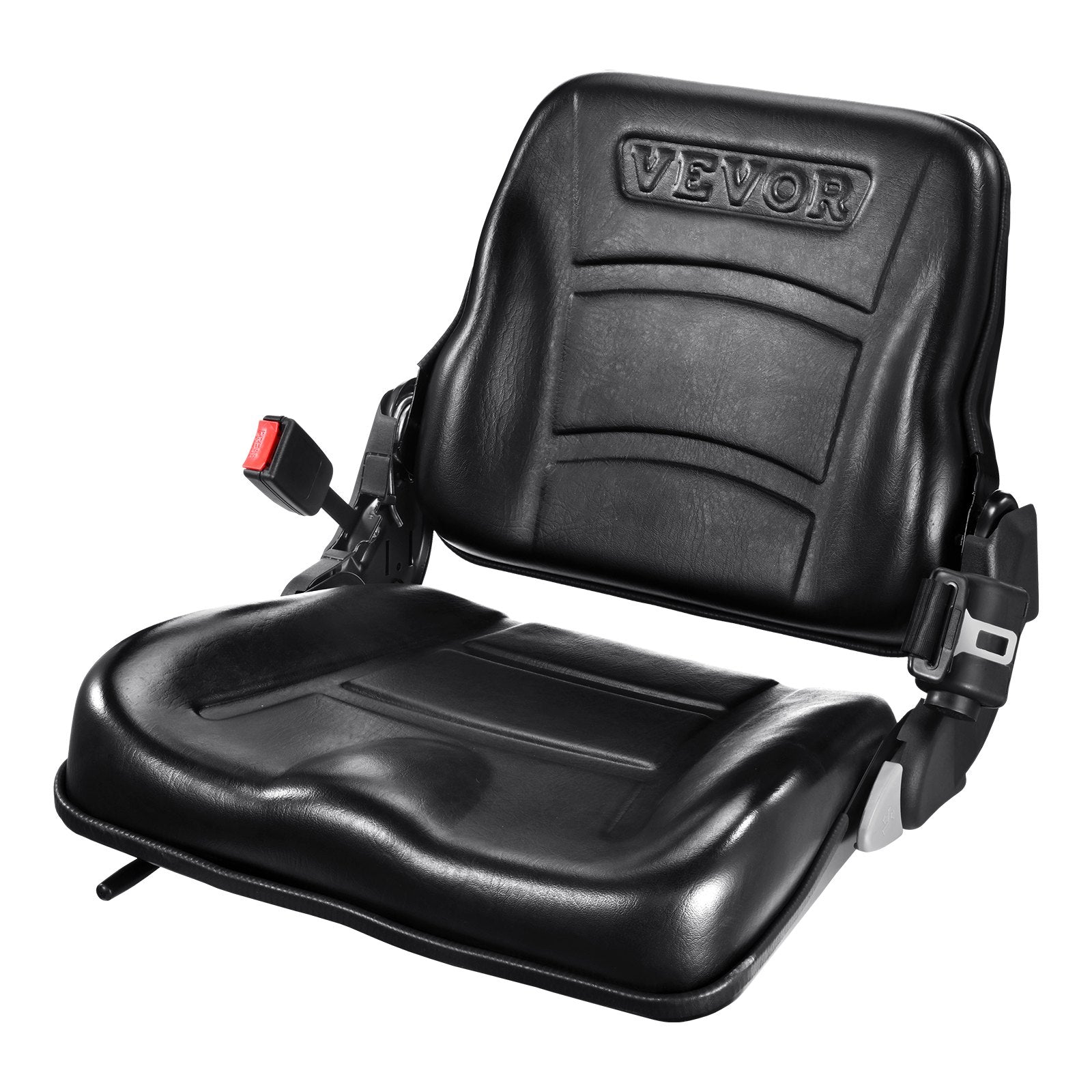 Automotive Parts: VEVOR Universal Forklift Seat, Fold Down Tractor Seat with Adjustable Angle Back, Micro Switch and Retractable Seatbelt, 16-34 cm Slot Forklift Seat for Tractor Loader Excavator