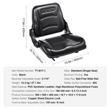 Automotive Parts: VEVOR Universal Forklift Seat, Fold Down Tractor Seat with Adjustable Angle Back and Micro Switch, 16-34 cm Extended Slot Comfortable Forklift Seat for Tractor Loader Excavator