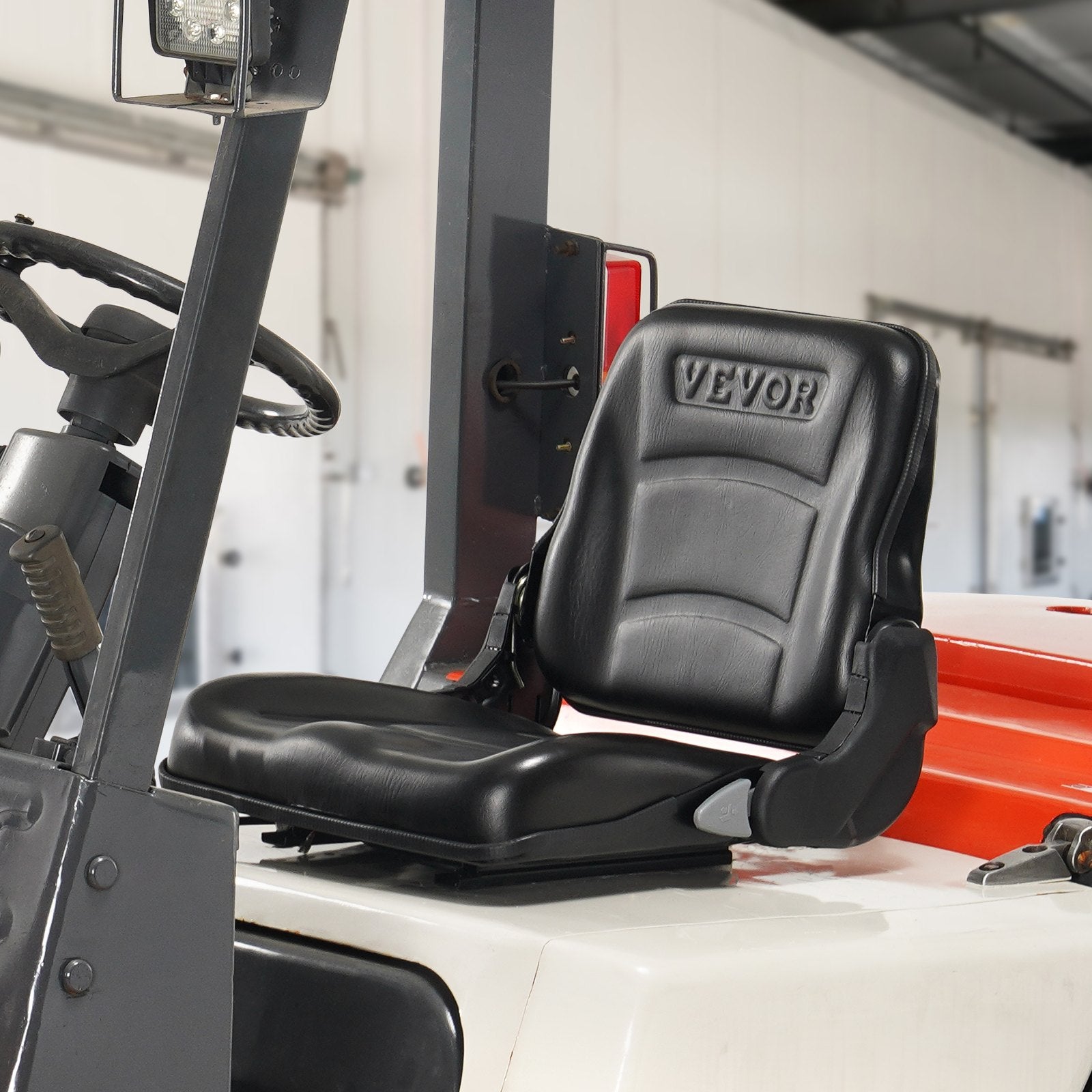 Automotive Parts: VEVOR Universal Forklift Seat, Fold Down Tractor Seat with Adjustable Angle Back and Micro Switch, 16-34 cm Extended Slot Comfortable Forklift Seat for Tractor Loader Excavator