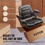 Automotive Parts: VEVOR Universal Forklift Seat, Fold Down Tractor Seat with Adjustable Angle Back, Micro Switch, Seatbelt and Armrests, 16-34 cm Slot Tractor Seat for Tractor Loader Excavator