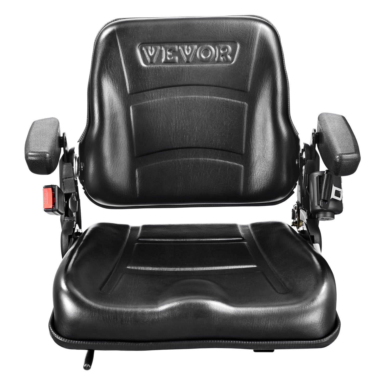 Automotive Parts: VEVOR Universal Forklift Seat, Fold Down Tractor Seat with Adjustable Angle Back, Micro Switch, Seatbelt and Armrests, 16-34 cm Slot Tractor Seat for Tractor Loader Excavator