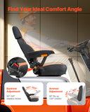 Automotive Parts: VEVOR Forklift Seat Mower Tractor Seat Adjustable Back Seatbelt & Headrest