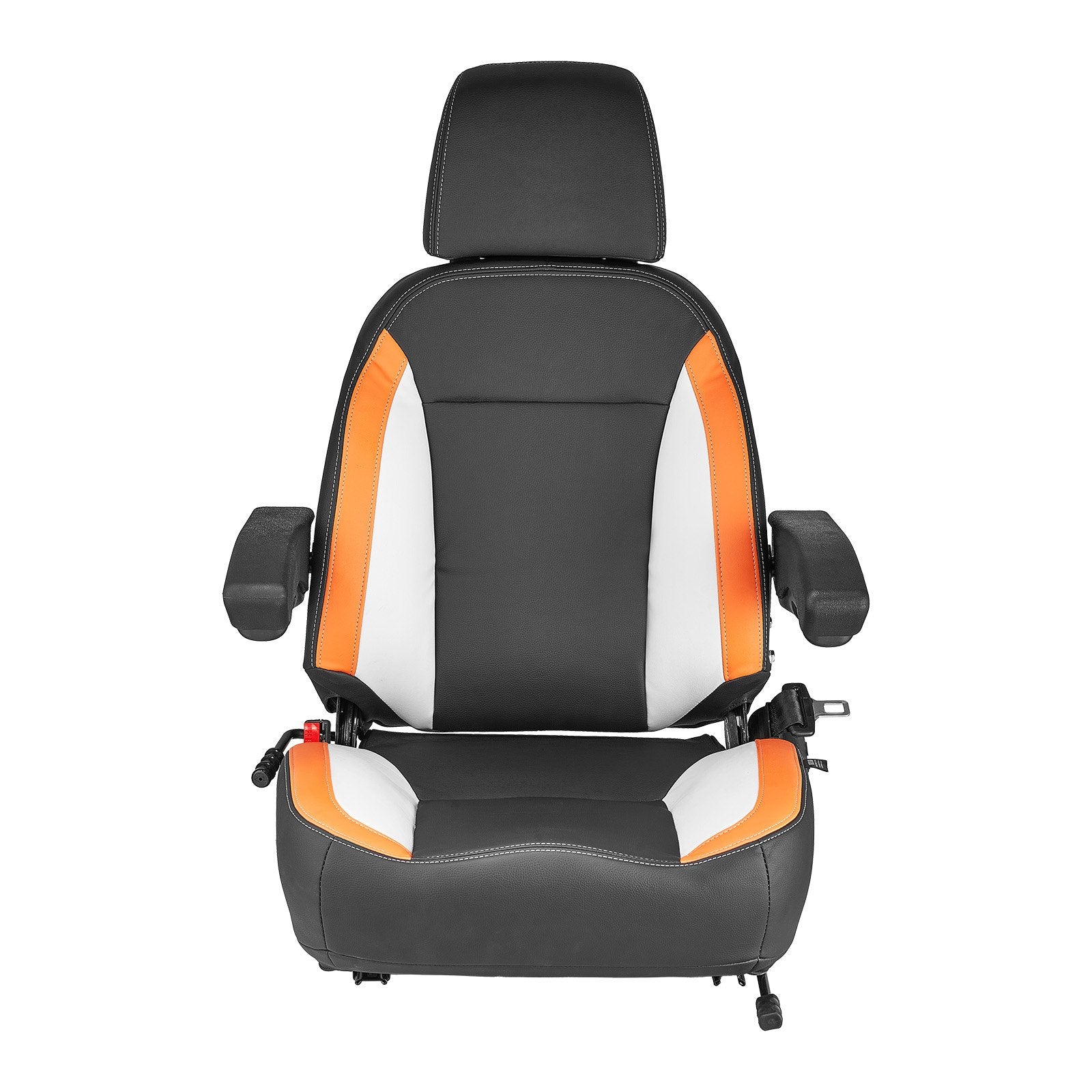 Automotive Parts: VEVOR Forklift Seat Mower Tractor Seat Adjustable Back Seatbelt & Headrest