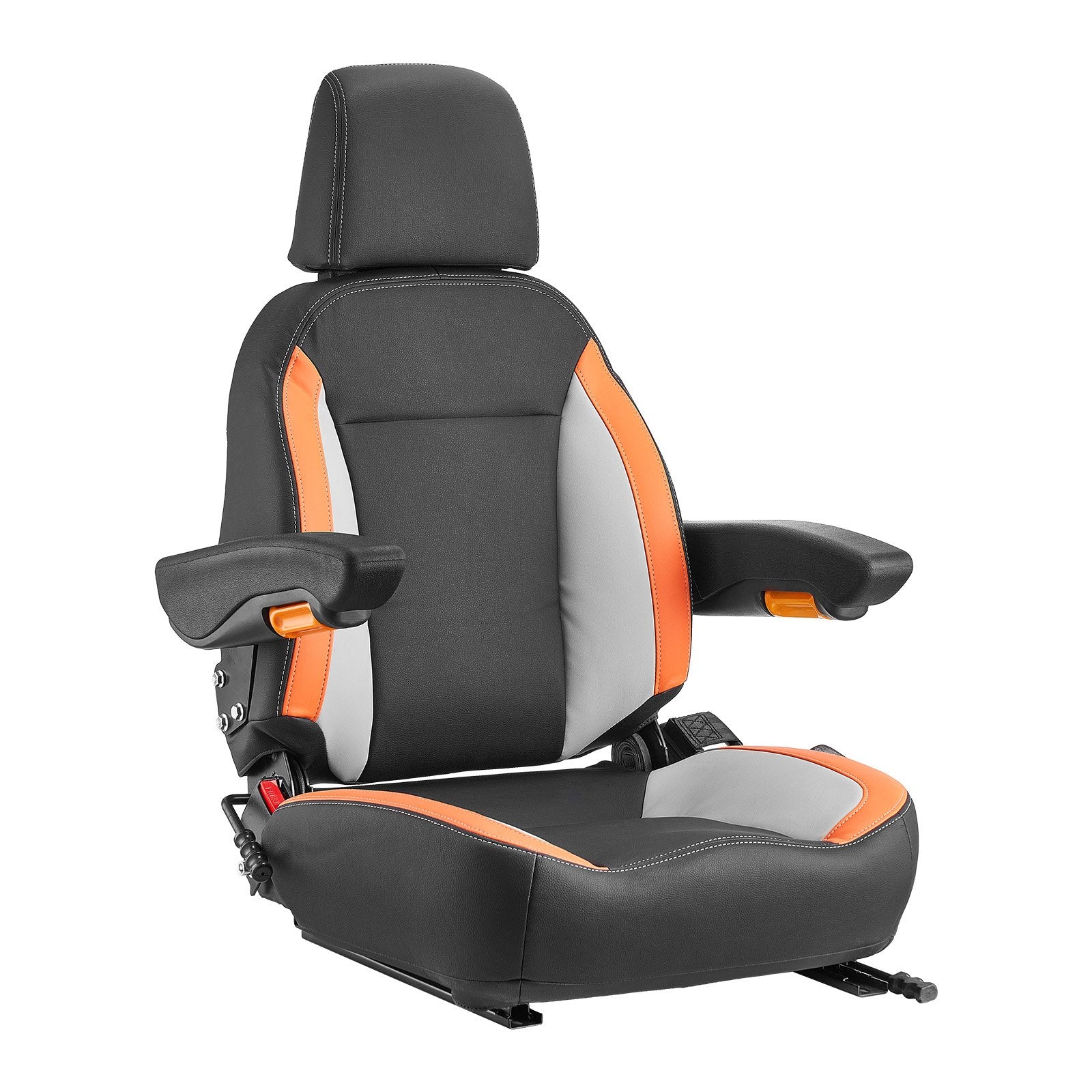 Automotive Parts: VEVOR Forklift Seat Mower Tractor Seat Adjustable Back Seatbelt & Headrest