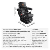 Automotive Parts: VEVOR Universal Forklift Seat Adjustable Tractor Seat with Seatbelt Armrests