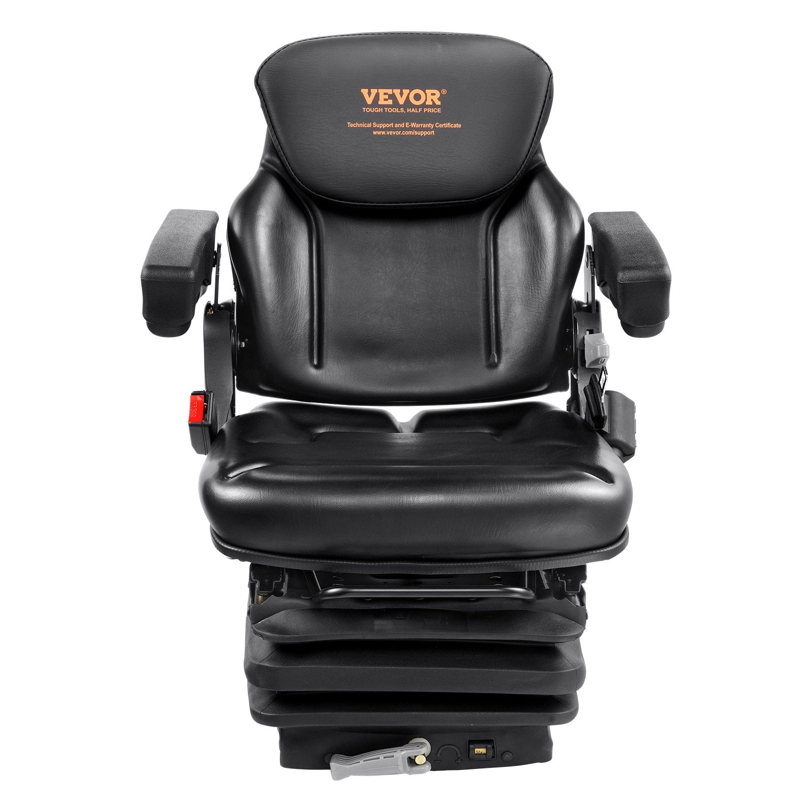 Universal Forklift Seat Adjustable Tractor Seat with Seatbelt Armrests