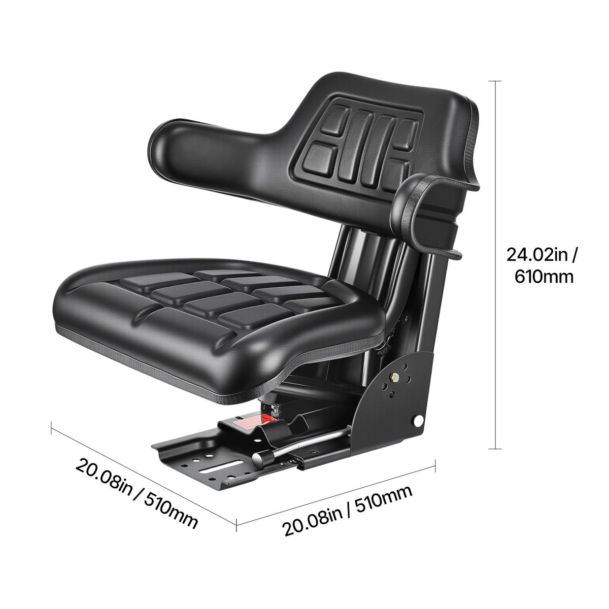 Universal Forklift Seat, Waterproof Tractor Suspension Seat with Adjustable Back, Secure Tractor Seat with Micro Switch, Widely Compatible Seat for Skid Loader Bulldozer