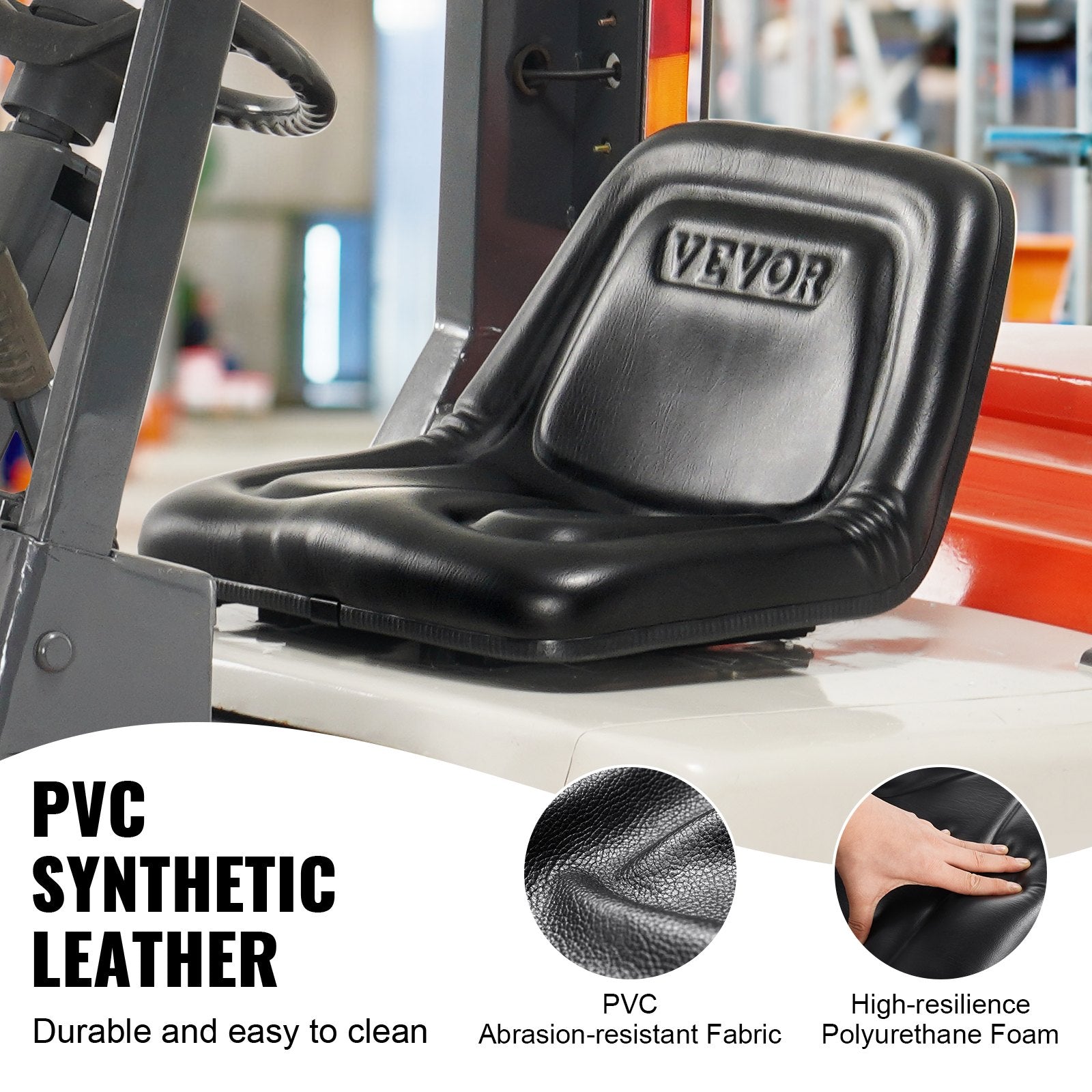 Automotive Parts: VEVOR Universal Tracor Seat, Lawn Mower Seat with Micro Switch and Drainage Holes, 16-34 cm Extended Slot Tractor Seat for Tractor Loader Excavator
