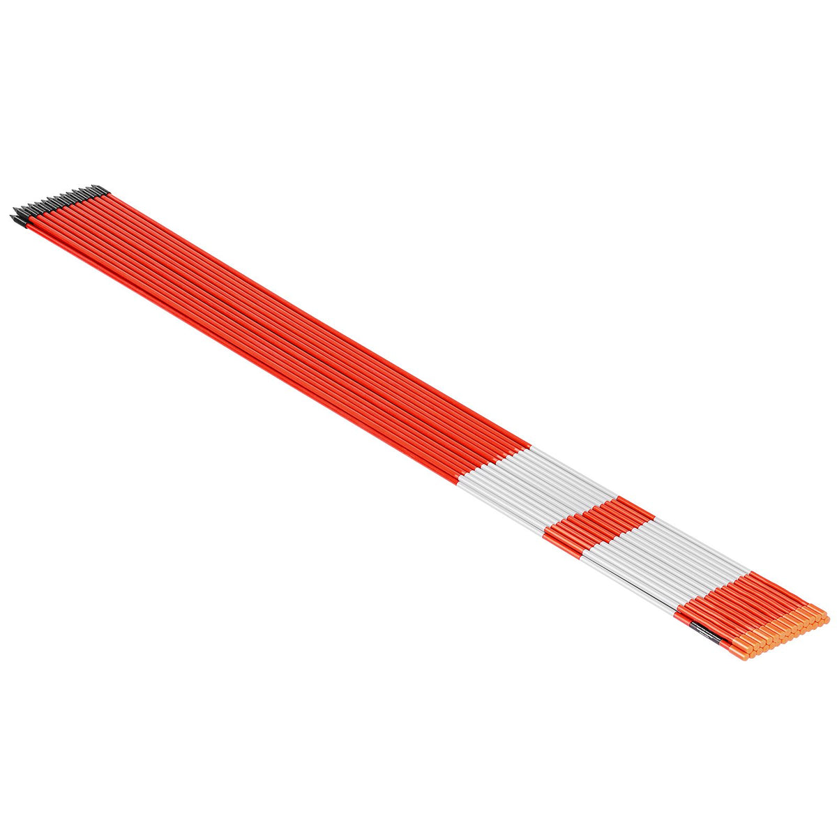 Driveway Markers, 500Pcs 122cm Long 6.35mm Dia, Hi-Visibility Driveway Reflectors with 12 in Steel Drill Bits, Reflective Snow Sticks Fiberglass Pole for Parking Lots, Walkways, Snow Plowing