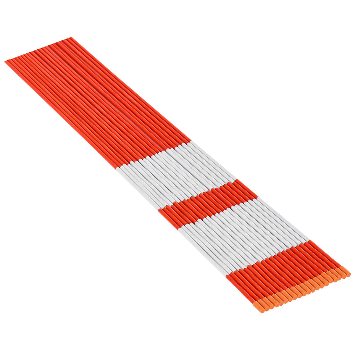 Driveway Markers, 500Pcs 122cm Long 6.35mm Dia, Hi-Visibility Driveway Reflectors with 12 in Steel Drill Bits, Reflective Snow Sticks Fiberglass Pole for Parking Lots, Walkways, Snow Plowing