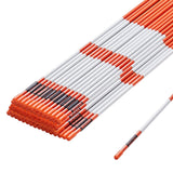Outdoor Play Equipment: VEVOR Driveway Markers, 100PCS 121.5cm, 0.78cm Diameter, Orange Fiberglass Poles Snow Stakes with Reflective Tape, 30cm Steel Drill Bit & Protection Gloves for Parking Lots, Walkways Easy Visibility