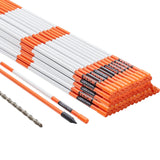 Outdoor Play Equipment: VEVOR Driveway Markers, 100PCS 121.5cm, 0.78cm Diameter, Orange Fiberglass Poles Snow Stakes with Reflective Tape, 30cm Steel Drill Bit & Protection Gloves for Parking Lots, Walkways Easy Visibility