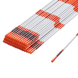 Outdoor Play Equipment: VEVOR Driveway Markers, 100PCS 121.5cm, 0.78cm Diameter, Orange Fiberglass Poles Snow Stakes with Reflective Tape, 30cm Steel Drill Bit & Protection Gloves for Parking Lots, Walkways Easy Visibility