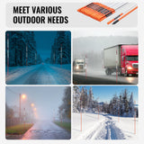 Outdoor Play Equipment: VEVOR Driveway Markers, 30 PCS 121.5cm, 0.78cm Diameter, Orange Fiberglass Poles Snow Stakes with Reflective Tape, 30cm Steel Drill Bit & Protection Gloves for Parking Lots, Walkways Easy Visibility
