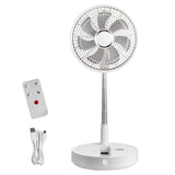 Portable Fans: VEVOR 12 Inch Foldable Oscillating Standing Fan with Remote Control, 4 Speed Adjustable Portable Desk Quiet Fan, 7200mah Rechargeable USB Small Fan, Folded Rotating Floor Fan for Bedroom Office Travel