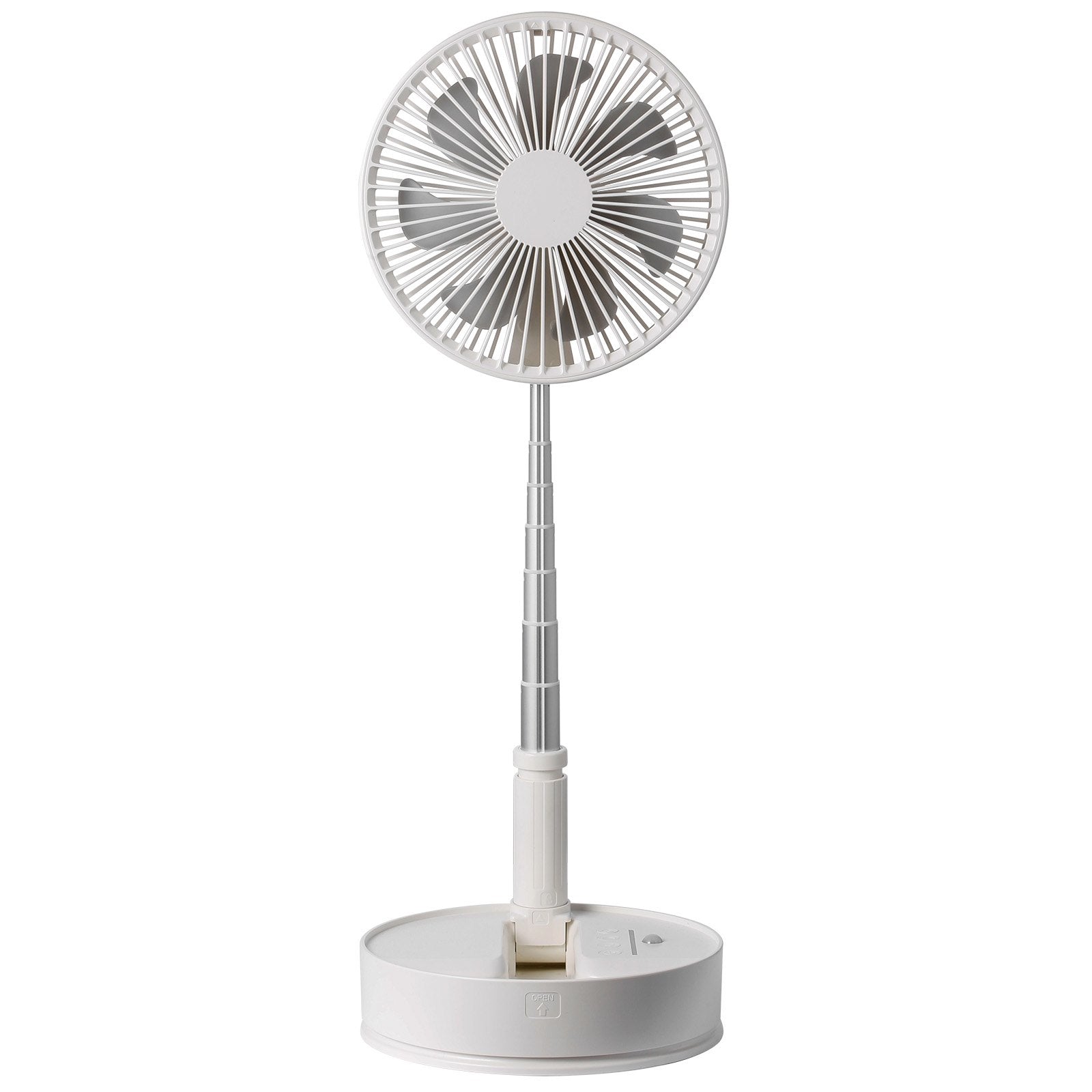 8 Inch Foldable Oscillating Standing Fan with Remote Control, 4 Speed Adjustable Portable Desk Quiet Fan, 7200mah Rechargeable USB Small Fan, Folded Rotating Floor Fan for Bedroom Office Travel