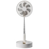 Portable Fans: VEVOR 8 Inch Foldable Oscillating Standing Fan with Remote Control, 4 Speed Adjustable Portable Desk Quiet Fan, 7200mah Rechargeable USB Small Fan, Folded Rotating Floor Fan for Bedroom Office Travel