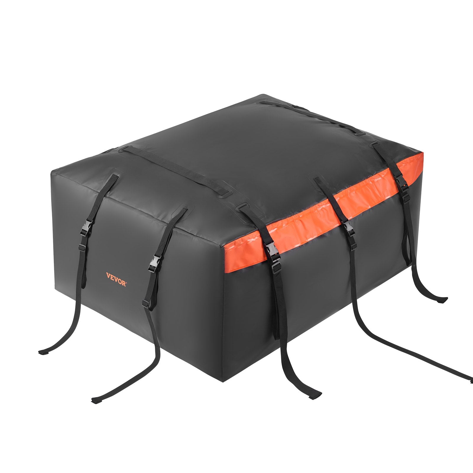 Automotive Decor: VEVOR Car Rooftop Cargo Carrier Bag, 20 Cubic Feet Roof Cargo Carrier, Heavy Duty 840D PVC 100% Waterproof Car Roof Luggage Bag for All Vehicle with/without Rack- with Lock, Anti-Slip Mat, 6 Door Hook