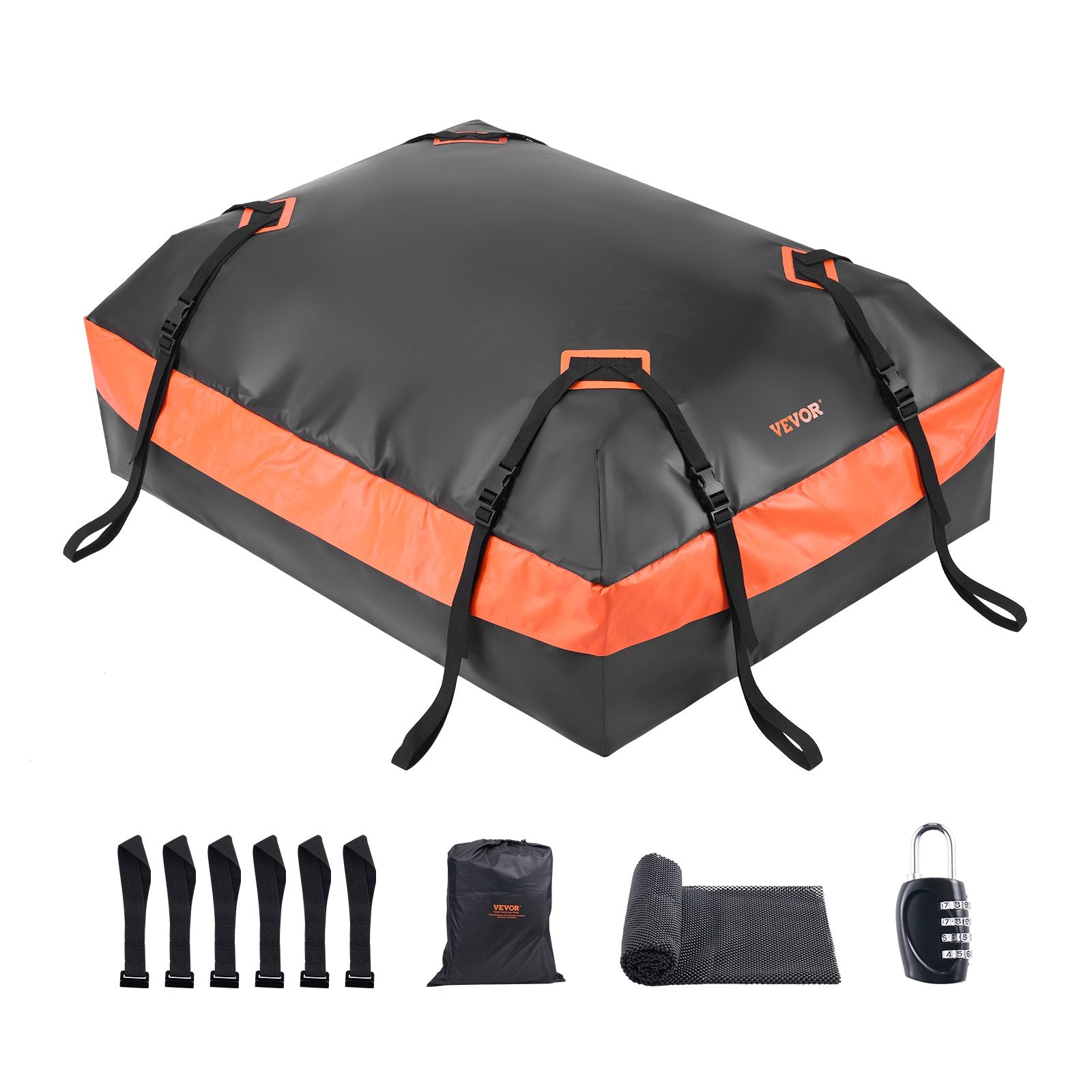 Caravan Accessories: VEVOR Car Rooftop Cargo Carrier Bag 21 Cubic Feet Roof Cargo Carrier 840D PVC