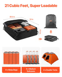 Cross Bar: VEVOR Car Rooftop Cargo Carrier Bag, 21 Cubic Feet Cargo Carrier for Car Roof, 100% Waterproof 900D Oxford Cloth Roof Luggage Bag for All Vehicle with/without Rack- with Lock, Non-Slip Mat, Door Hooks