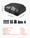 Cross Bar: VEVOR Car Rooftop Cargo Carrier Bag, 21 Cubic Feet Cargo Carrier for Car Roof, 100% Waterproof 900D Oxford Cloth Roof Luggage Bag for All Vehicle with/without Rack- with Lock, Non-Slip Mat, Door Hooks