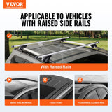 Cross Bar: VEVOR Roof Rack Cross Bars, Aluminum Roof Rack Crossbars, Fit Raised Side Rail with Gap, 90 kg Load Capacity, Adjustable Crossbars with Locks, for SUVs, Sedans, and Vans