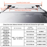 Cross Bar: VEVOR Roof Rack Cross Bars, Aluminum Roof Rack Crossbars, Fit Raised Side Rail with Gap, 90 kg Load Capacity, Adjustable Crossbars with Locks, for SUVs, Sedans, and Vans