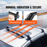 Cross Bar: VEVOR Universal Roof Rack Crossbar for Naked Roof Vehicle Aluminum with Lock