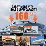Cross Bar: VEVOR Roof Rack Cross Bars, Compatible with Toyota RAV4 2020-2023, 160lbs Load Capacity, Aluminum Anti-Rust Crossbars with Locks, Rooftop Cargo Bag Luggage Carrier (Not Fit for Adventure/TRD Off-Road)