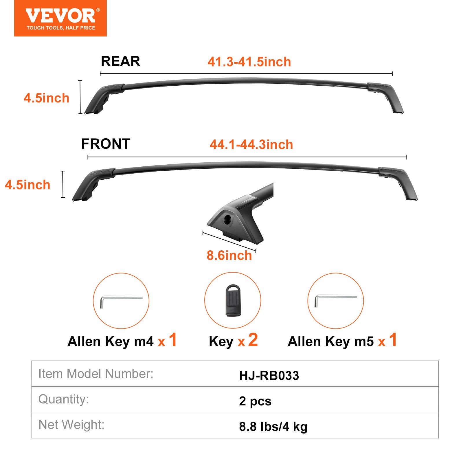 Cross Bar: VEVOR Roof Rack Cross Bars, Compatible with Toyota RAV4 2020-2023, 160lbs Load Capacity, Aluminum Anti-Rust Crossbars with Locks, Rooftop Cargo Bag Luggage Carrier (Not Fit for Adventure/TRD Off-Road)