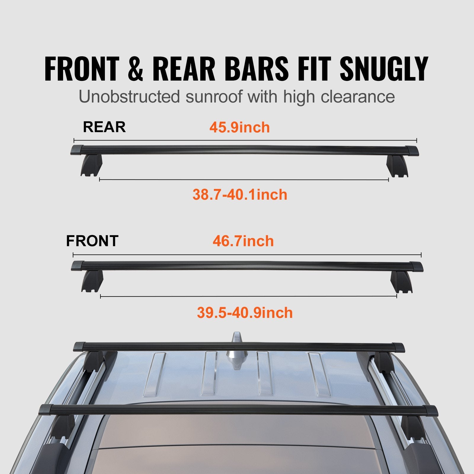 Cross Bar: VEVOR Roof Rack Crossbar for JEEP GRAND CHEROKEE 2011-2021 Aluminum with Lock