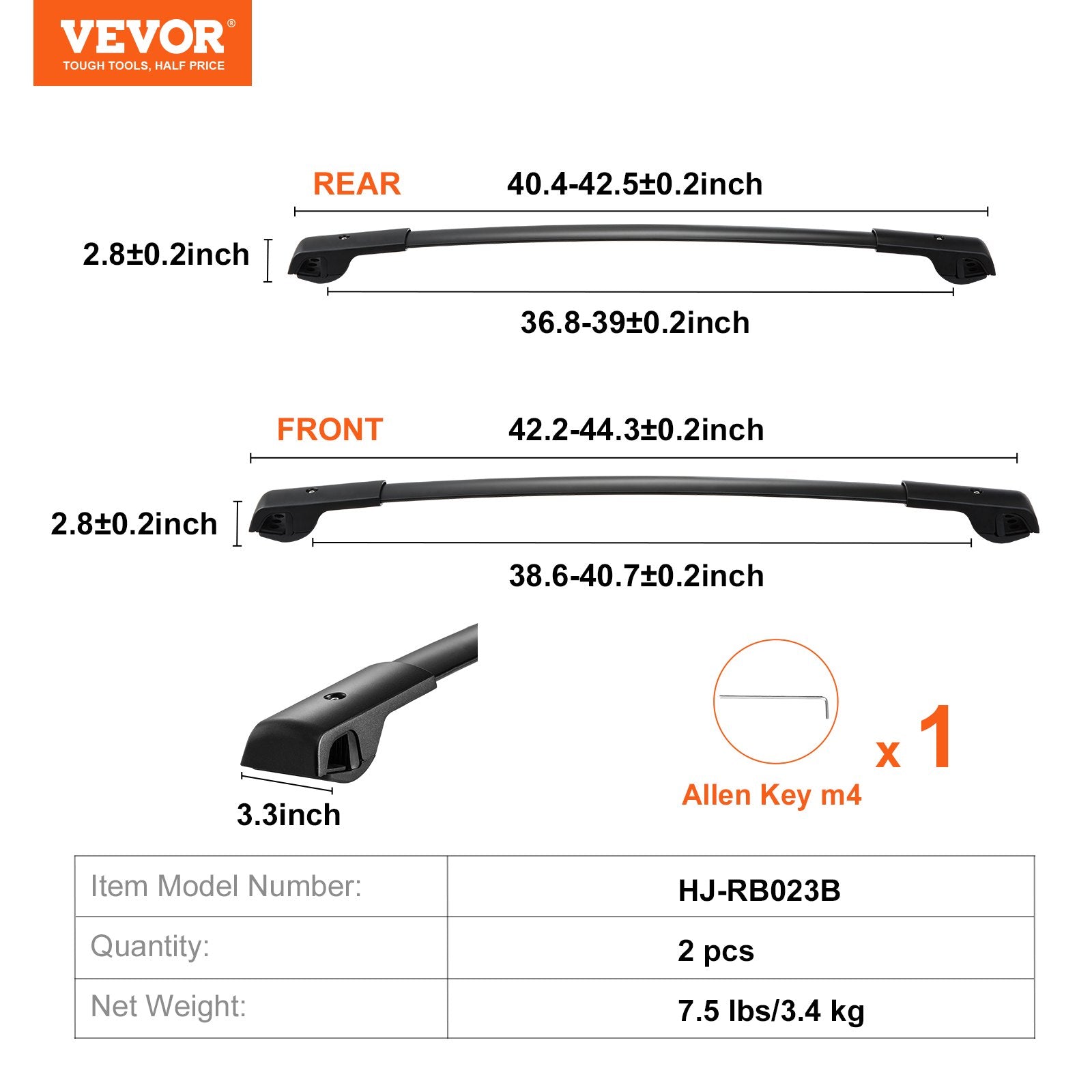 Cross Bar: VEVOR Roof Rack Crossbar for Subaru Forester 2014-2022 Crossbars Aluminum 2 PCS