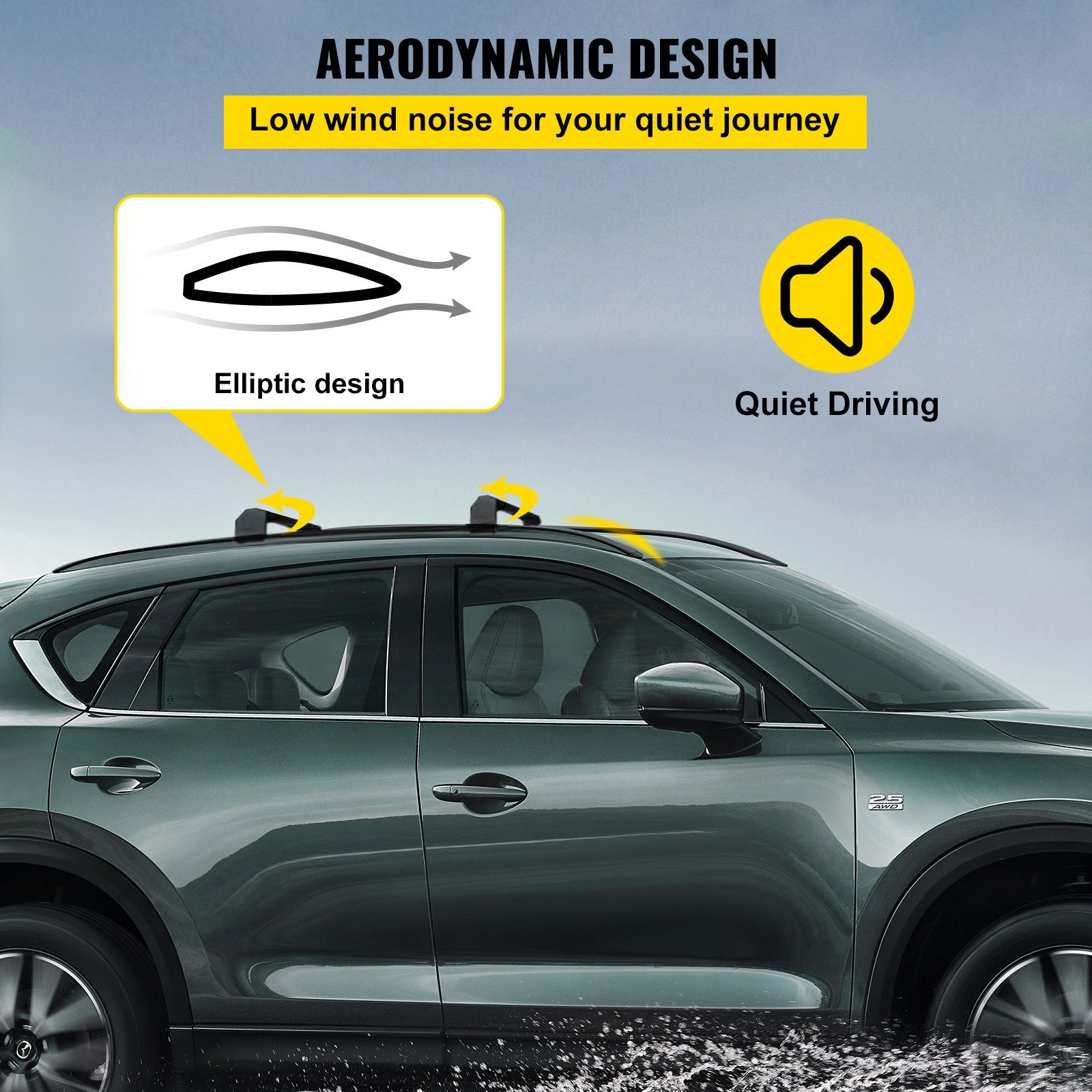 Cross Bar: VEVOR Roof Rack Compatible with Mazda CX-5 CX5 2017 2018 2019 2021 4PCS Roof Rack Rail Cross Bar Crossbar