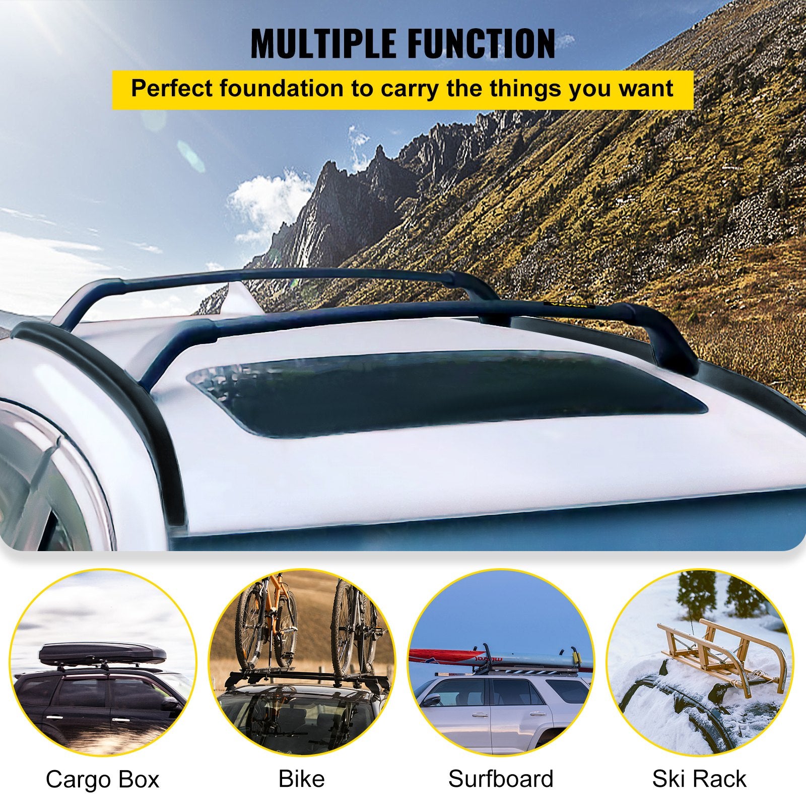 Cross Bar: VEVOR Roof Rack Compatible with Mazda CX-5 CX5 2017 2018 2019 2021 4PCS Roof Rack Rail Cross Bar Crossbar