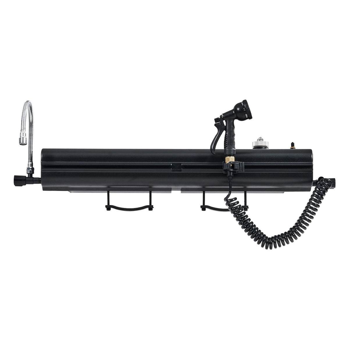 Roof Rack Water Tank, 4 Gal, Multi-Dispensing Outdoor Tank with 2 Splash-Guard Panels & T-slot, High-Capacity Aluminum Tank with Pressurization Port, Fit for Trunks, Roll Bars, Crossbars