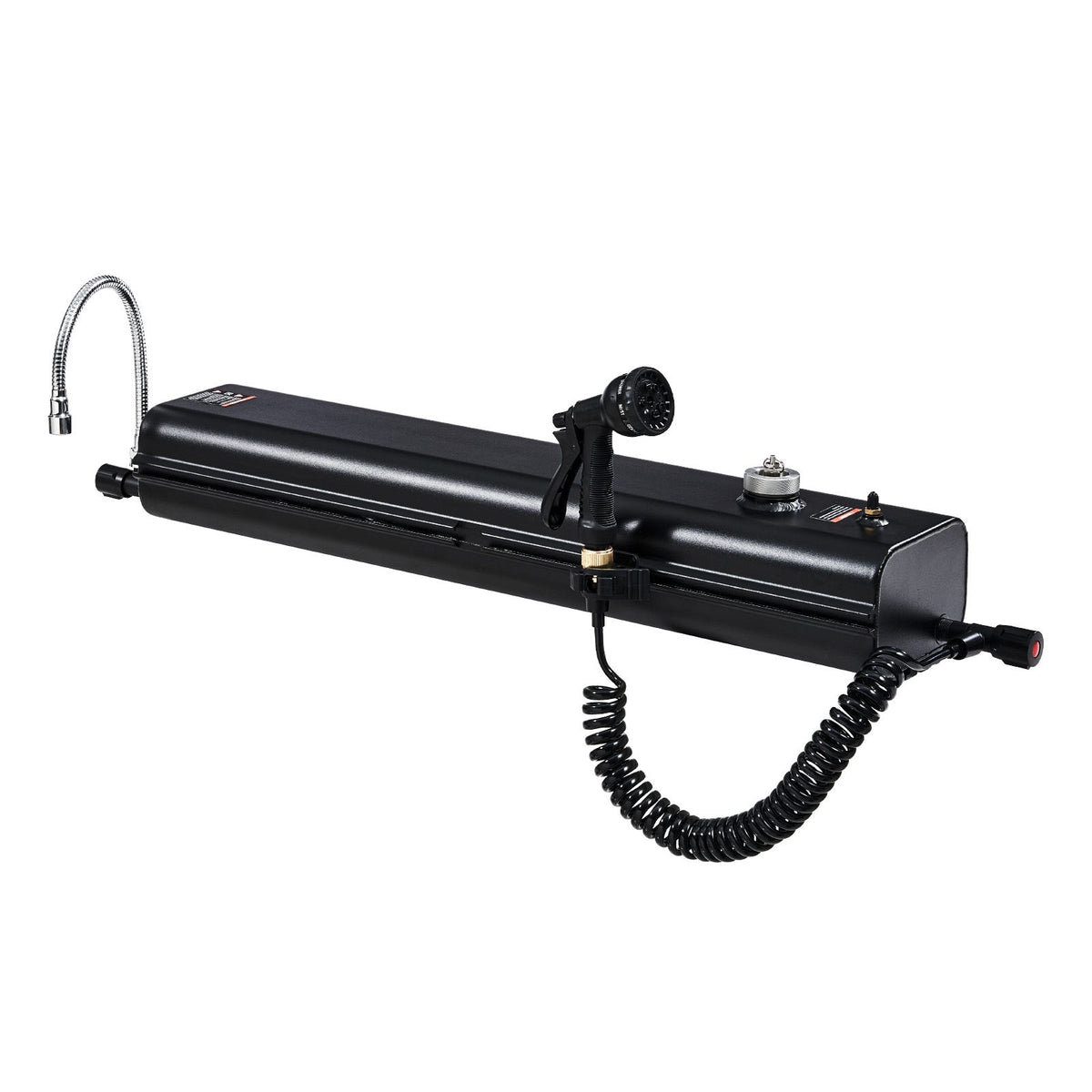 Roof Rack Water Tank, 4 Gal, Multi-Dispensing Outdoor Tank with 2 Splash-Guard Panels & T-slot, High-Capacity Aluminum Tank with Pressurization Port, Fit for Trunks, Roll Bars, Crossbars