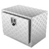 Bicycle Stands & Storage: VEVOR Underbody Truck Box, 24"×14"×16" Pickup Storage Box, Heavy Duty Aluminum Diamond Plate Tool Box with Lock and Keys, Waterproof Trailer Storage Box with T-Handle Latch for Truck, Van, Trailer