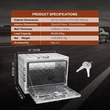 Bicycle Stands & Storage: VEVOR Underbody Truck Box, 24"×14"×16" Pickup Storage Box, Heavy Duty Aluminum Diamond Plate Tool Box with Lock and Keys, Waterproof Trailer Storage Box with T-Handle Latch for Truck, Van, Trailer