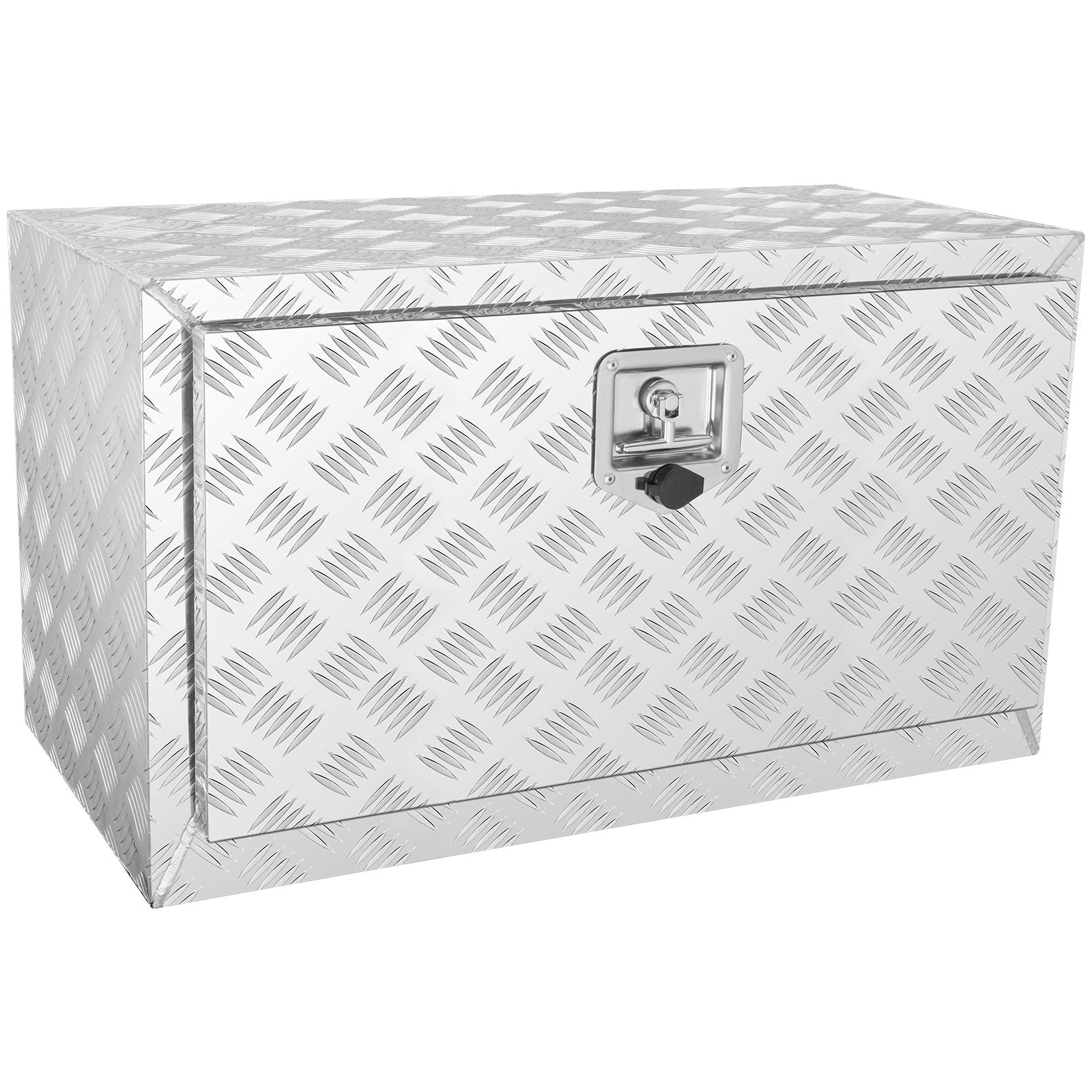 Bicycle Stands & Storage: VEVOR Underbody Truck Box, 30"×14"×16" Pickup Storage Box, Heavy Duty Aluminum Diamond Plate Tool Box with Lock and Keys, Waterproof Trailer Storage Box with T-Handle Latch for Truck, Van, Trailer