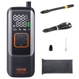 Automotive Gauges: VEVOR Tire Inflator Portable Air Compressor, 150 PSI Electric Air Pump, 4000mAh Rechargeable Tire Pump with Auto-Off Function, LCD Pressure Gauge, 3 Nozzles, LED Light for Car Motorcycle Bike Ball