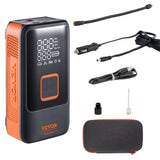 Basketball & Basketball Accessories: VEVOR Tire Inflator Portable Air Compressor, Dual-Cylinder & 12000mAh Rechargeable Air Pump, 30s Fast Inflation Tire Pump with Auto-Off, LCD Pressure Gauge for Car Motorcycle Bike Ball