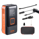Basketball & Basketball Accessories: VEVOR Tire Inflator Portable Air Compressor, Dual-Cylinder & 12000mAh Rechargeable Air Pump, 30s Fast Inflation Tire Pump with Auto-Off, LCD Pressure Gauge for Car Motorcycle Bike Ball